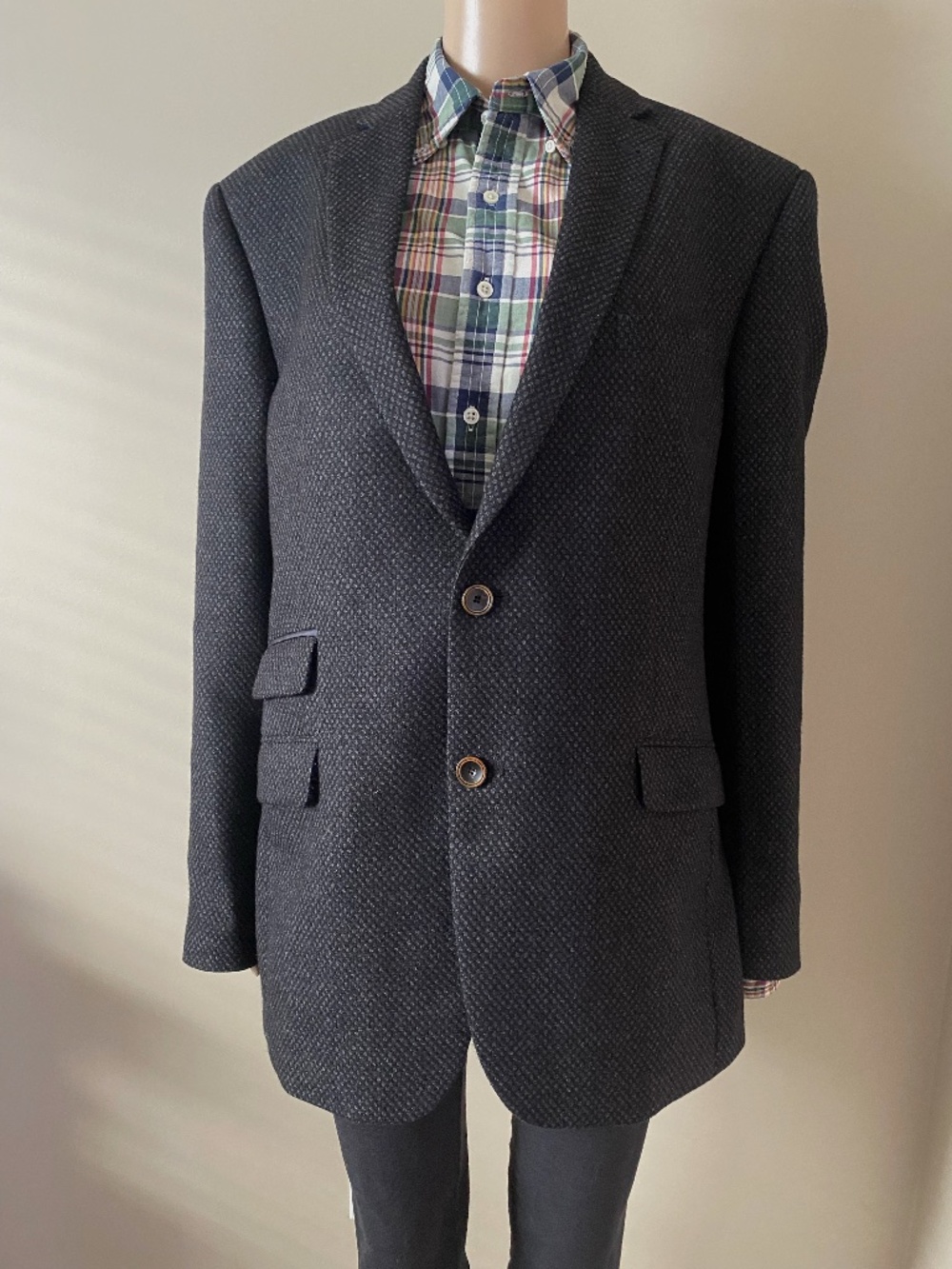 Ted Baker London 100% wool charcoal blazer, men’s 44R